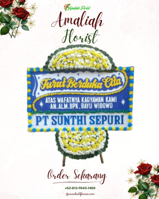Papan Bunga Duka di Simpang Kanan